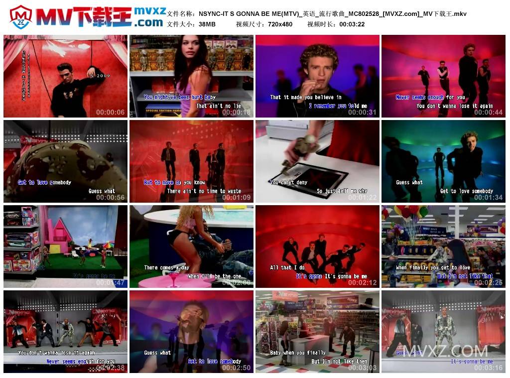 NSYNC-IT S GONNA BE ME(MTV)_英语_流行歌曲_MC802528